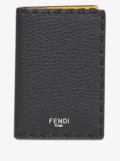 FENDI logo stitched leather cardholder