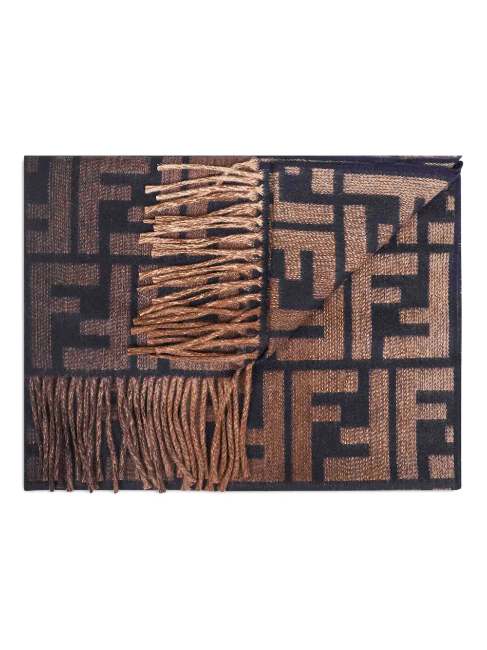 FENDI gradient jacquard scarf - Bruin