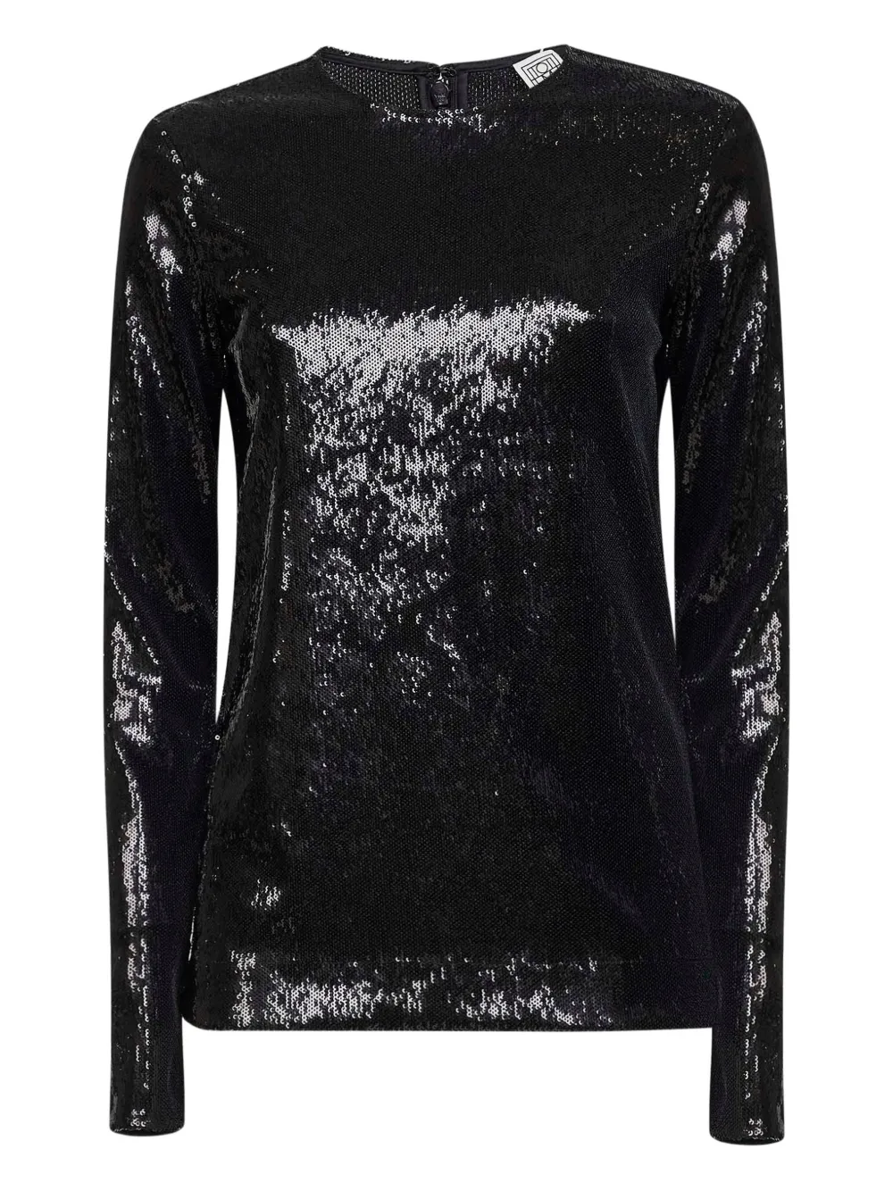 TOTEME sequin crew-neck top - Nero