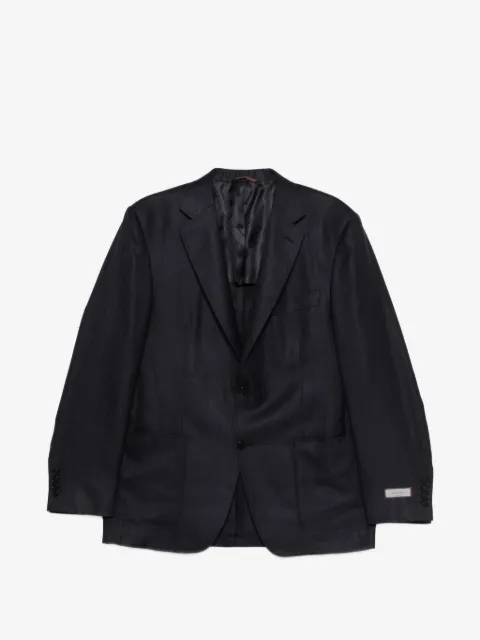 Canali 口袋双扣西装夹克