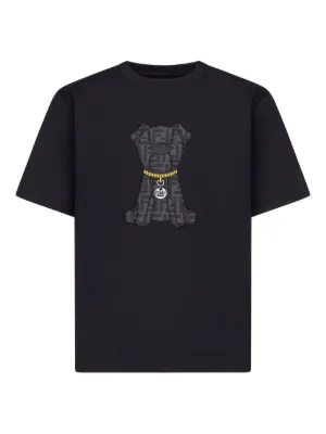 FENDI logo-print T-shirt | Blue | FARFETCH