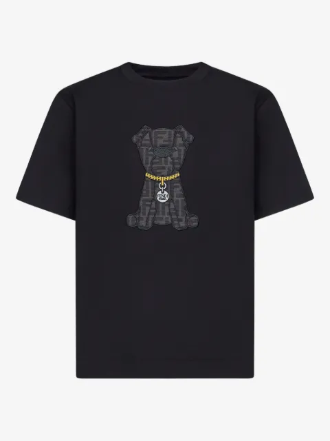 FENDI jacquard patch T-shirt