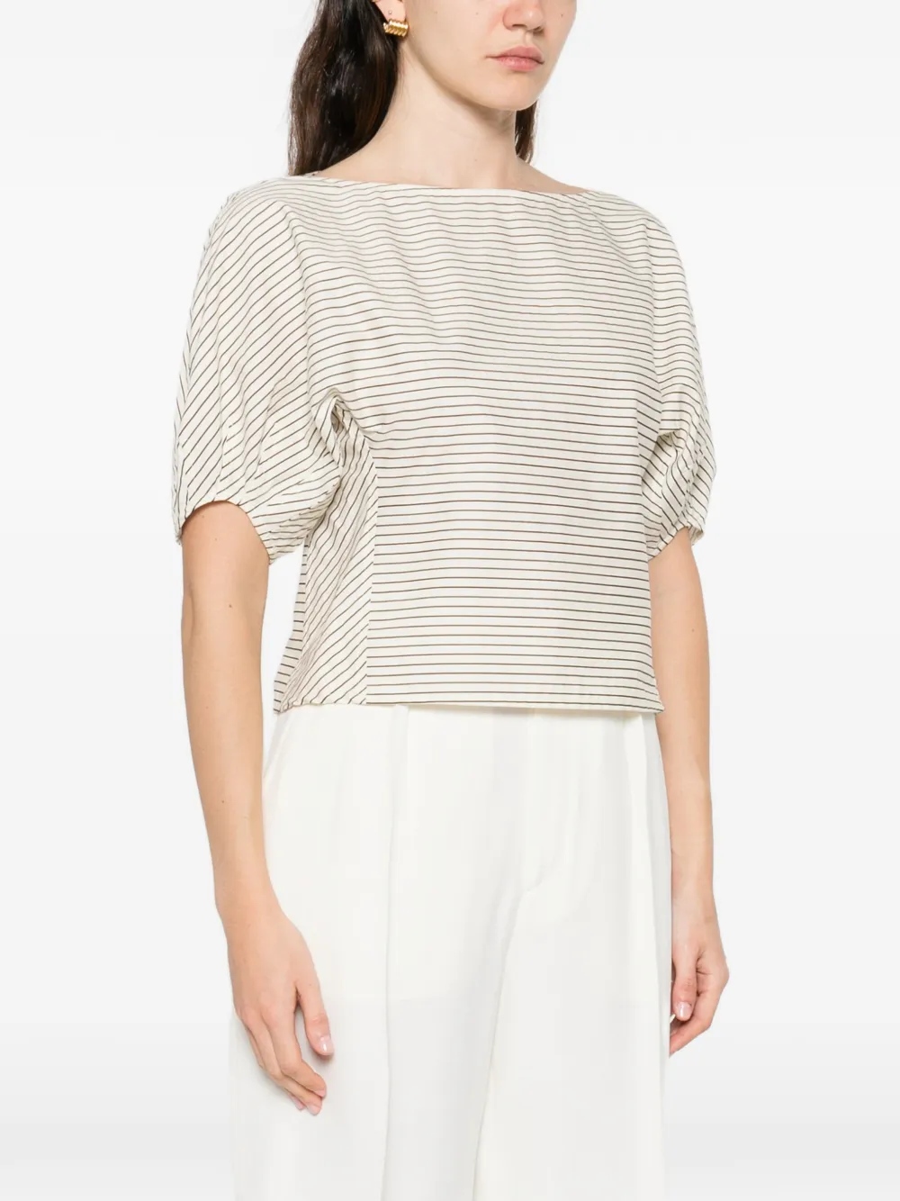  Staud Didi Striped Top - Neutrals 