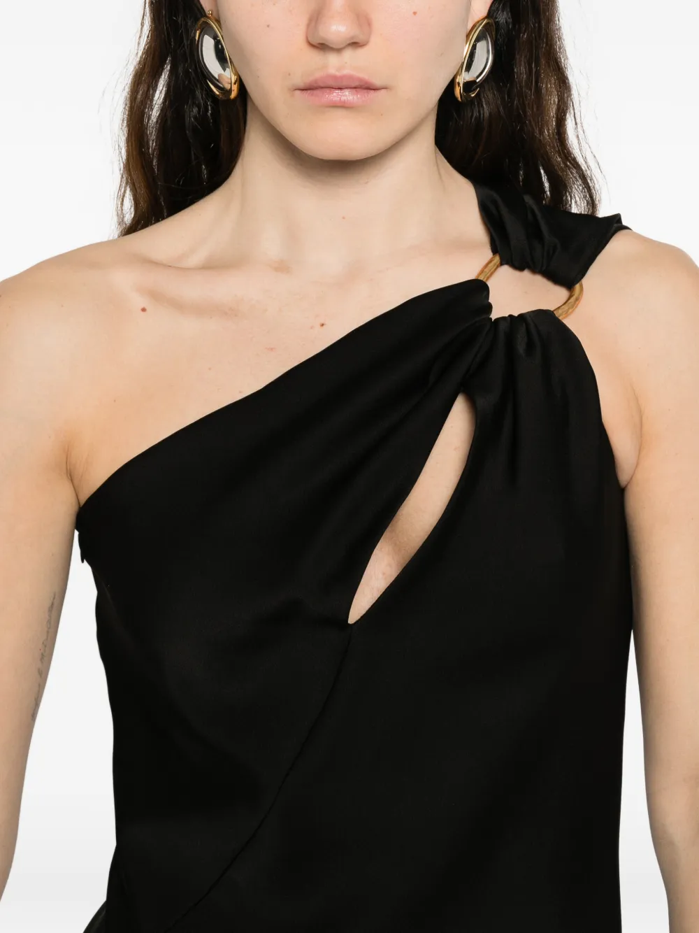 Max Mara Gedrapeerde jurk Zwart