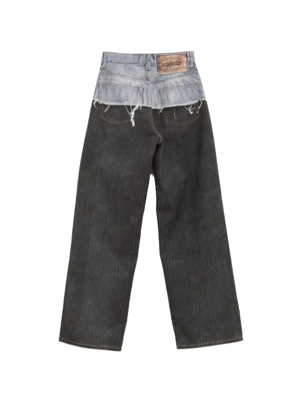 Acne Studios ストライプ パンツ | ブラック | FARFETCH JP