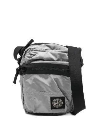 Stone Island ジップ コンパス メッセンジャーバッグ | グレー