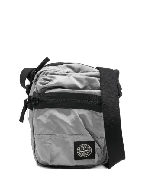 Stone Island bolso messenger con parche del logo