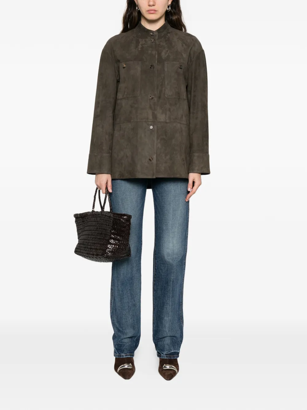  's Max Mara Buttoned Pocket Jacket - Green 