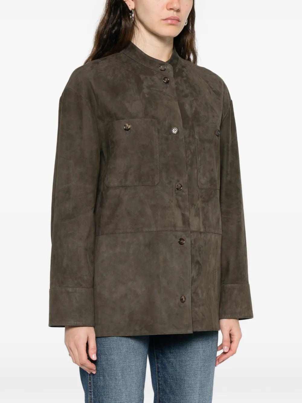  's Max Mara Buttoned Pocket Jacket - Green 