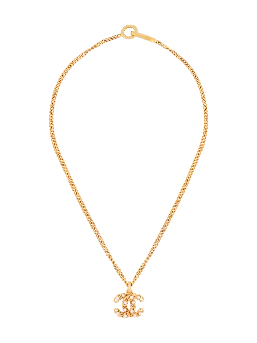 CHANEL Pre-Owned 2003 CC-pendant necklace - Oro