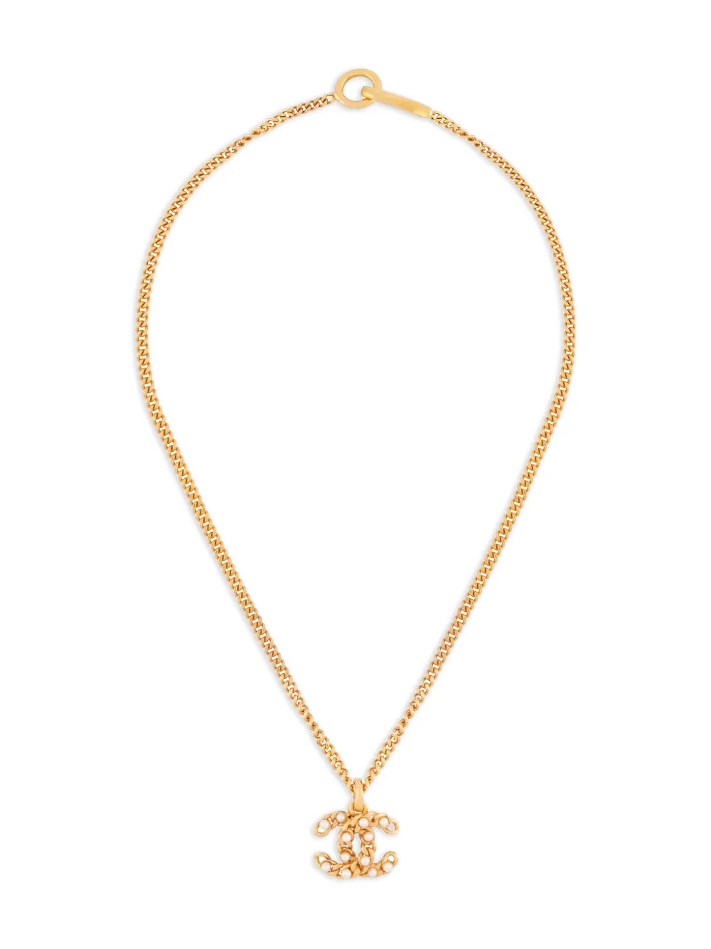 CHANEL Pre-Owned 2003 CC-pendant necklace - Gold