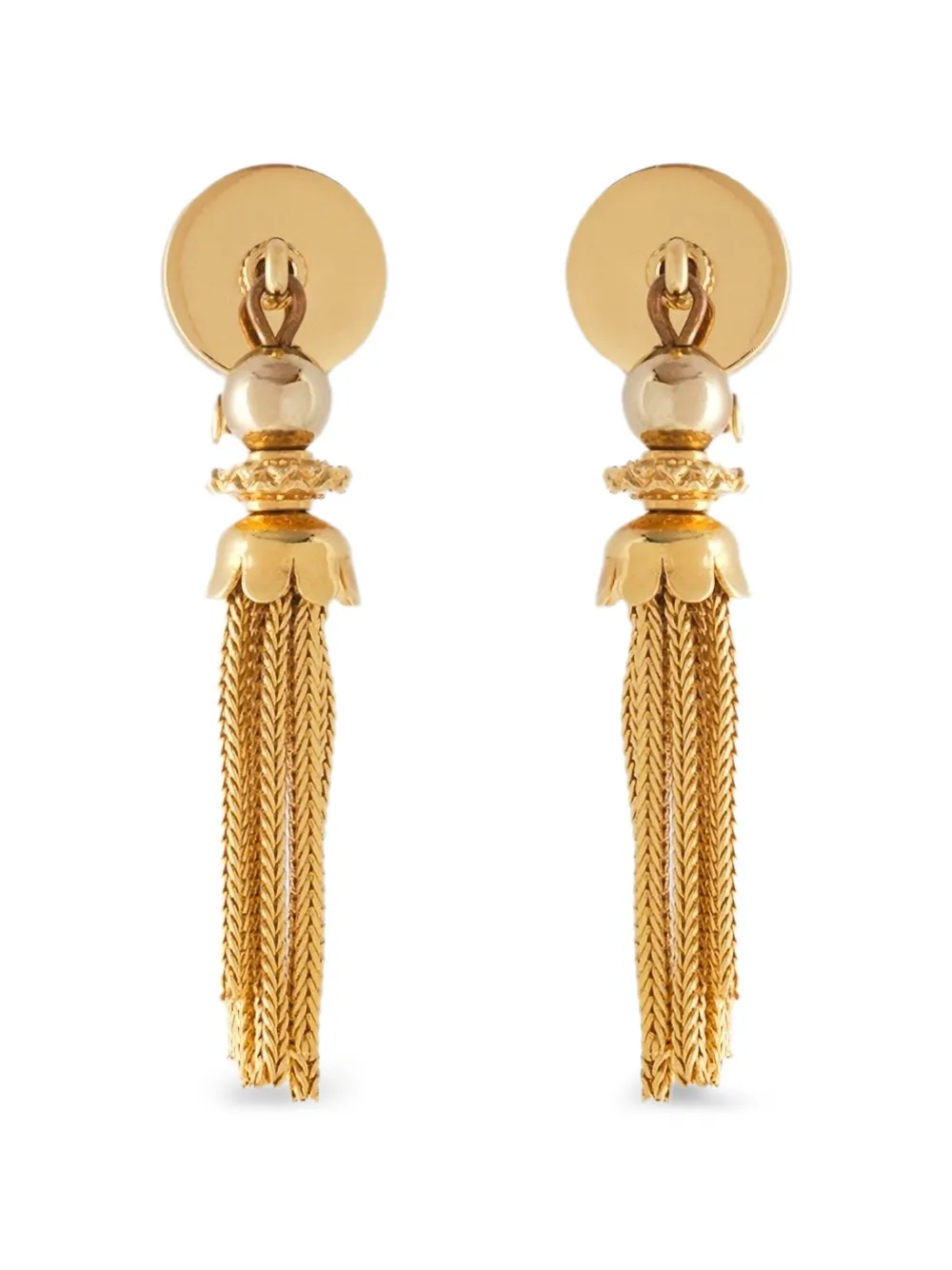 Monet Pre-Owned tassel clip-on earrings - Oro
