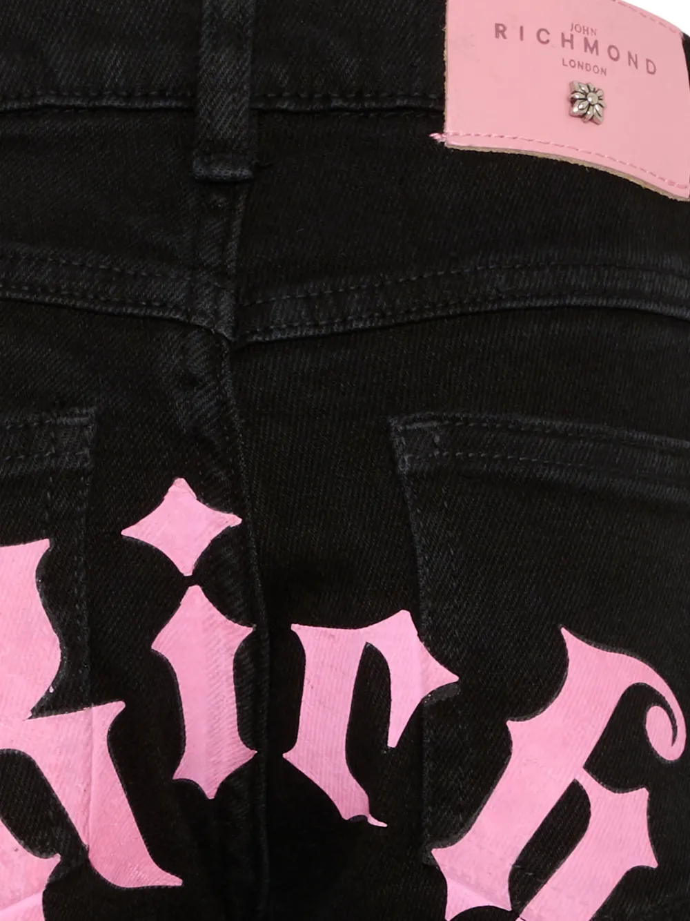 John Richmond Junior Jeans met logoprint Zwart