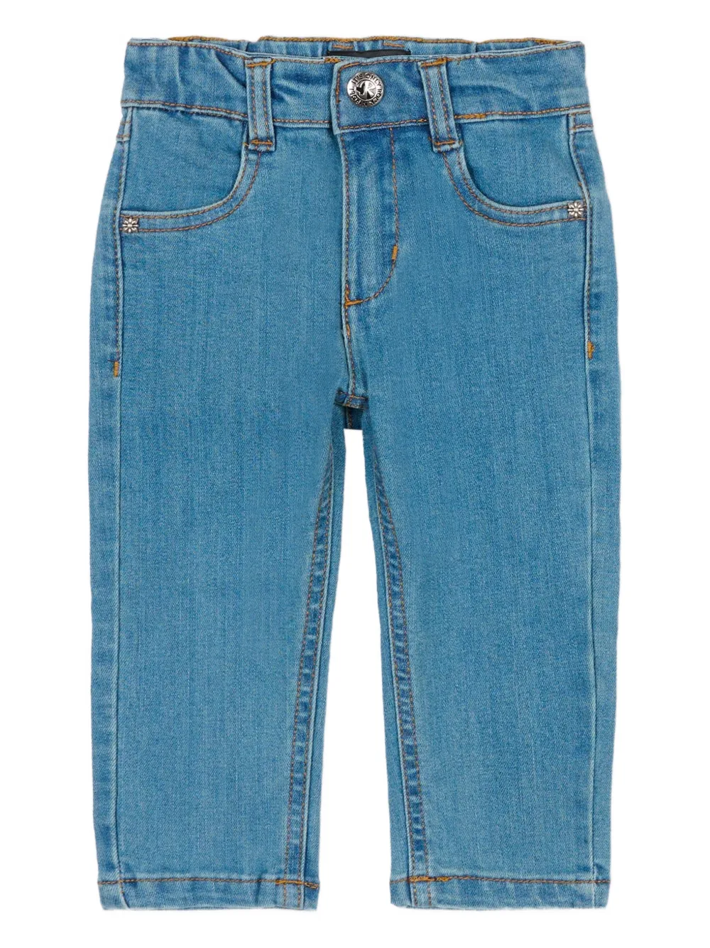 John Richmond Junior letter-detail denim jeans - Blu