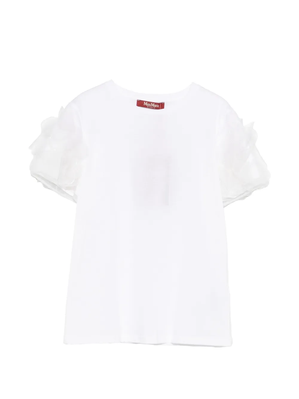 Max Mara T-shirt con ruches - Bianco