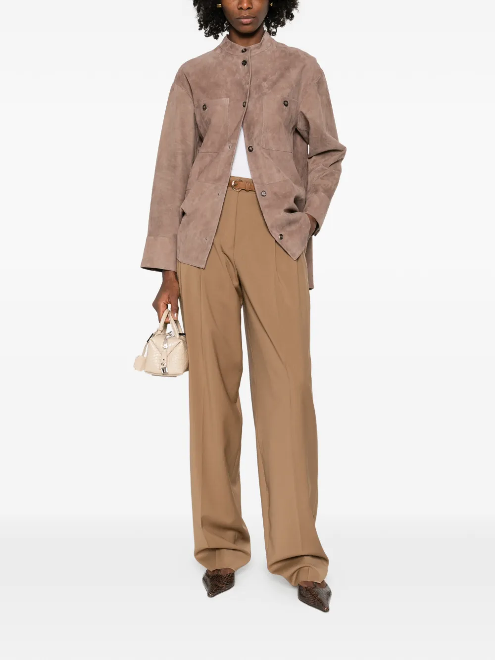 Max Mara pleated belted trousers - Bruin