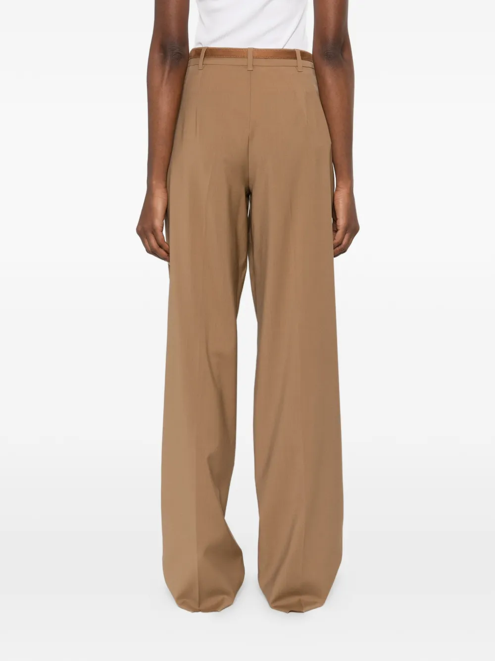 Max Mara Plooibroek met ceintuur Bruin