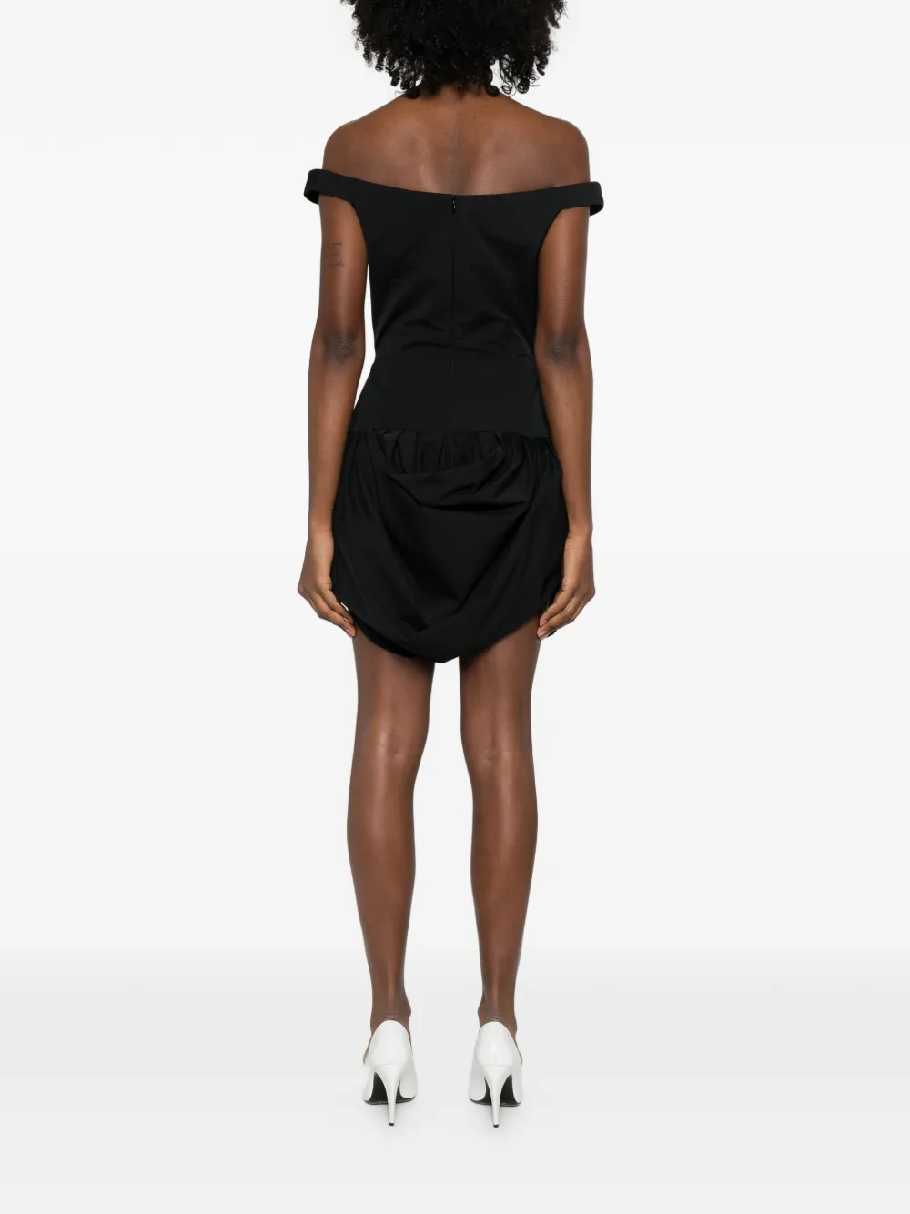 Magda Butrym Off-shoulder mini-jurk Zwart