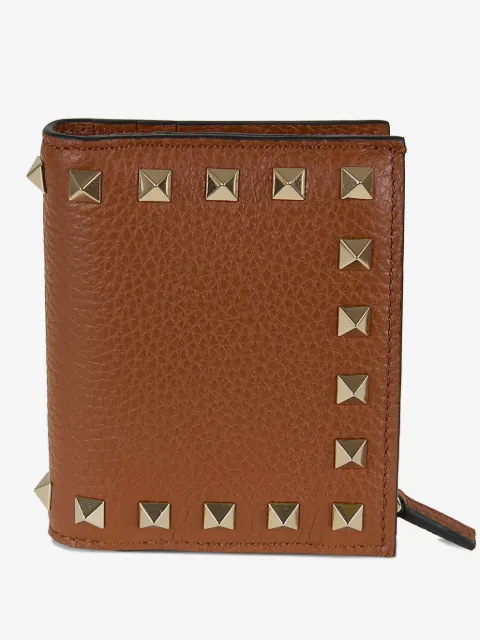 Valentino Garavani Rockstud wallet in grainy calfskin