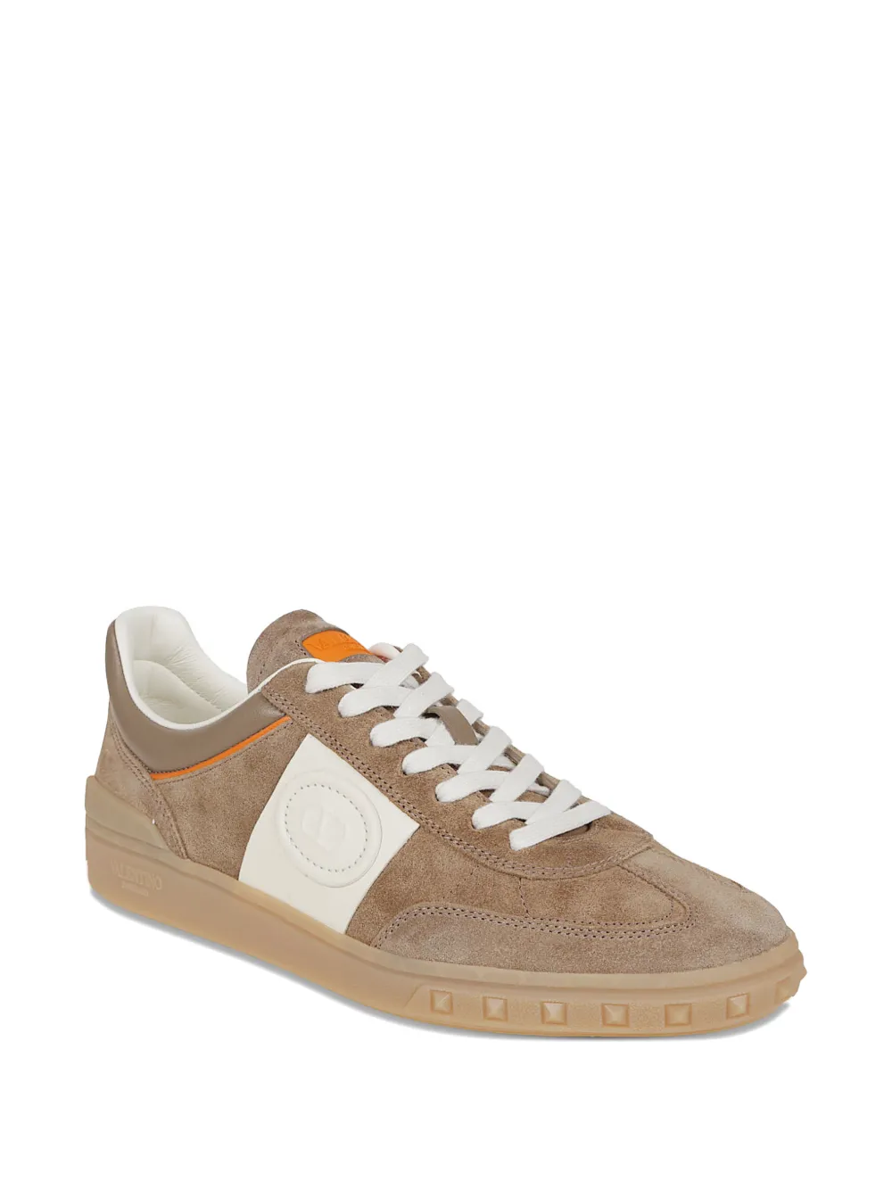Valentino Garavani leather panelled sneakers Beige