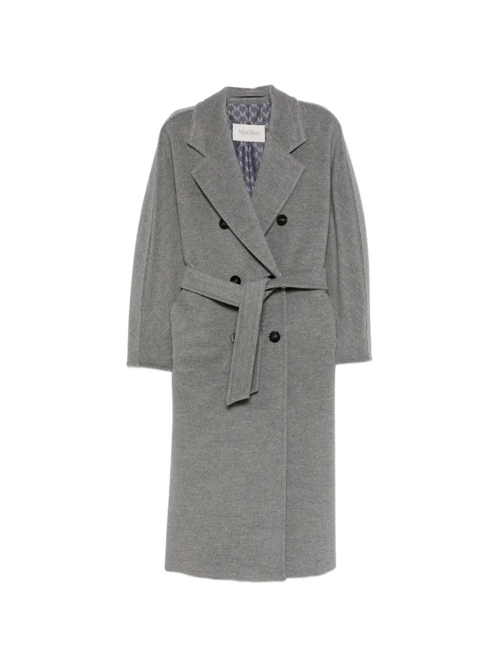 Max Mara Cappotto doppiopetto con cintura - Grigio
