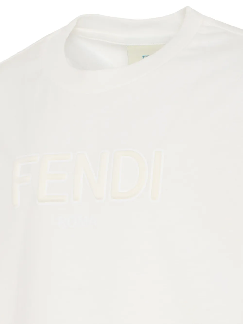  Fendi Kids Logo-embroidered T-shirt - Neutrals 