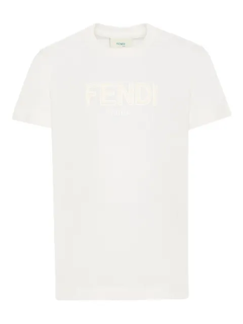 Fendi Kids playera con logo bordado