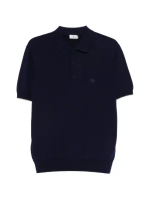 Kiton Silk Polo Shirt | Blue | FARFETCH IN