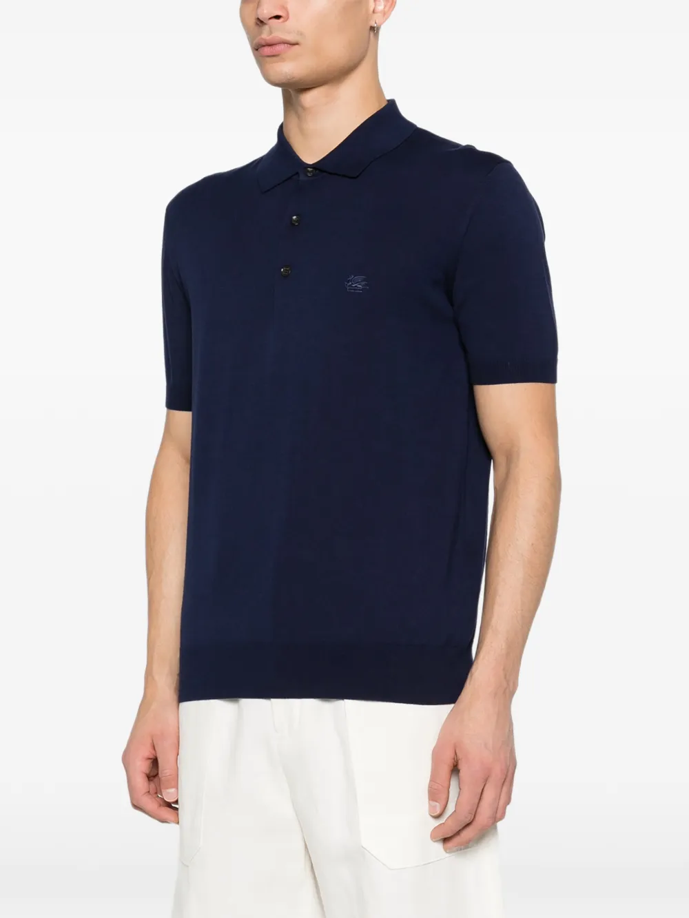 ETRO Poloshirt met borduurwerk Blauw