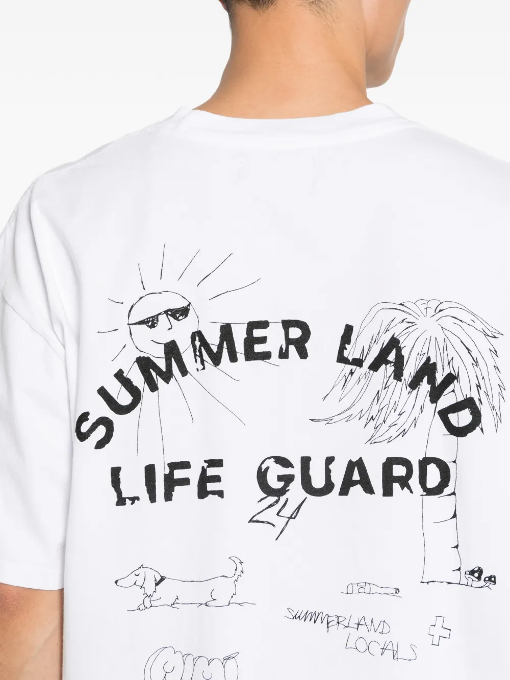 Nahmias T-shirt met print en ronde hals Wit
