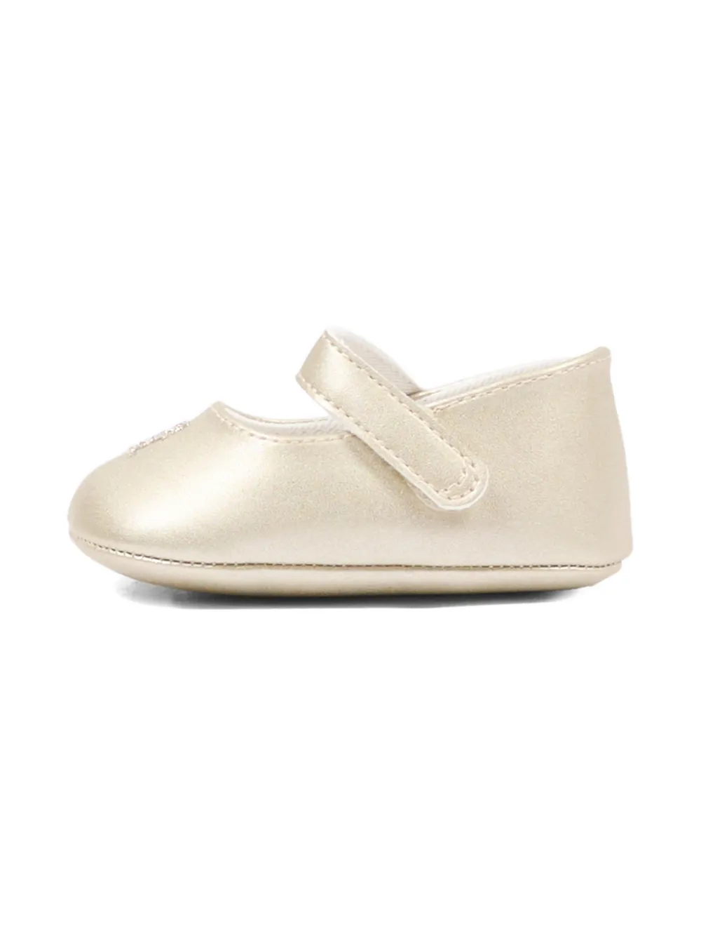 Tommy Hilfiger Junior logo-appliqué ballerinas Goud