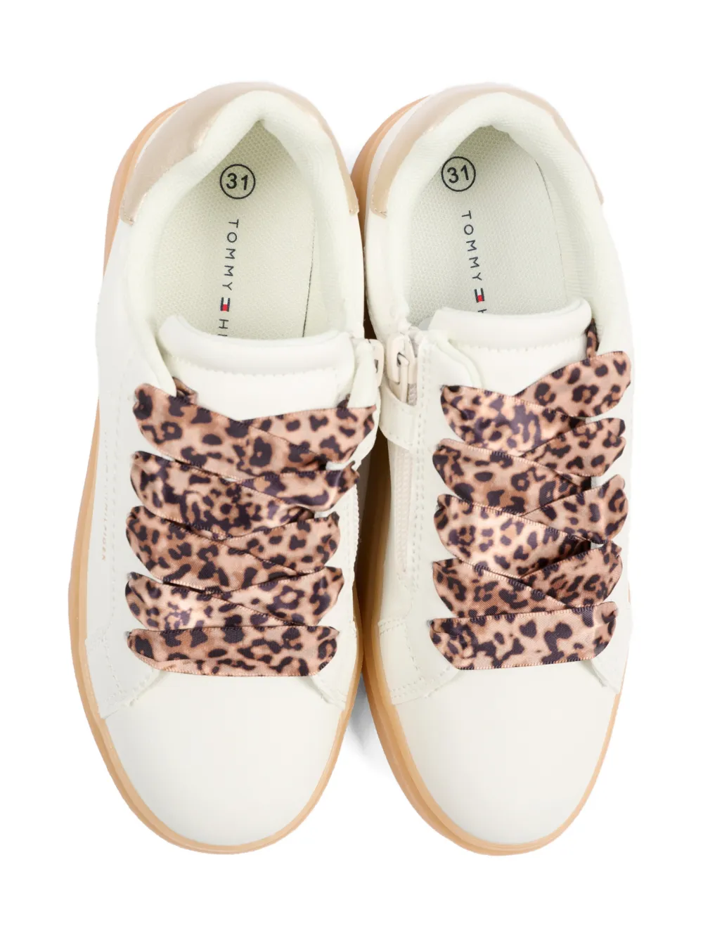 Tommy Hilfiger Junior Sneakers met dierenprint Wit