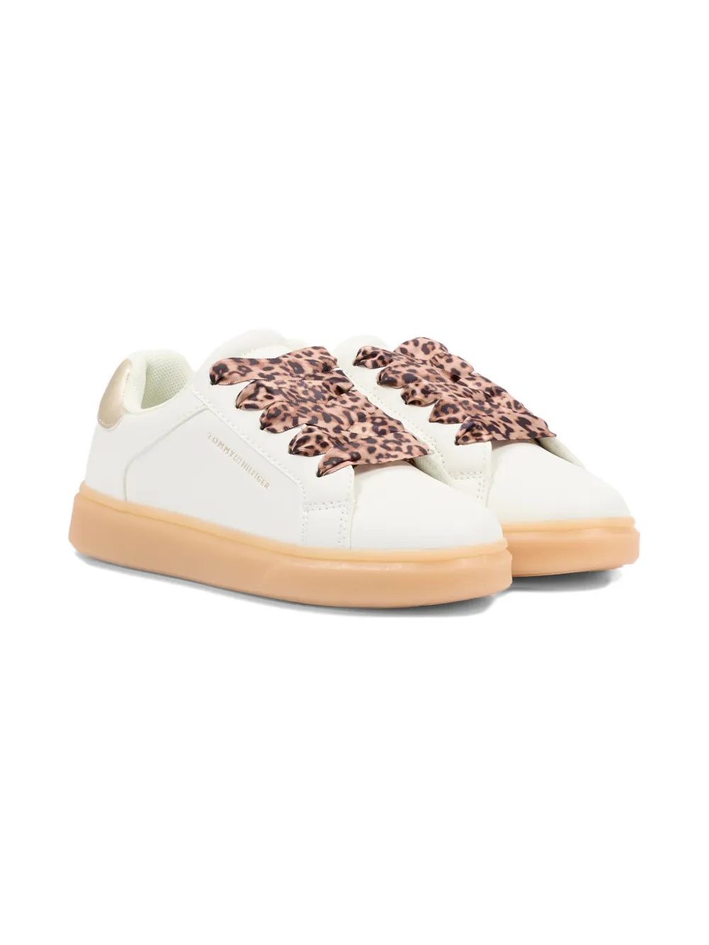 Tommy Hilfiger Junior Sneakers met dierenprint Wit