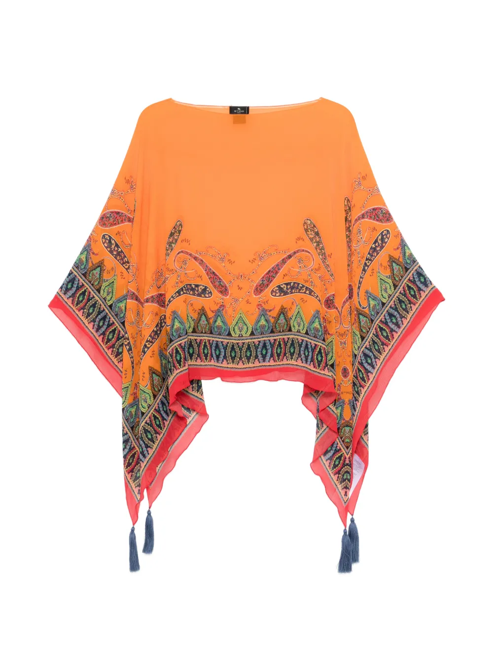 ETRO paisley tassel top - Arancione