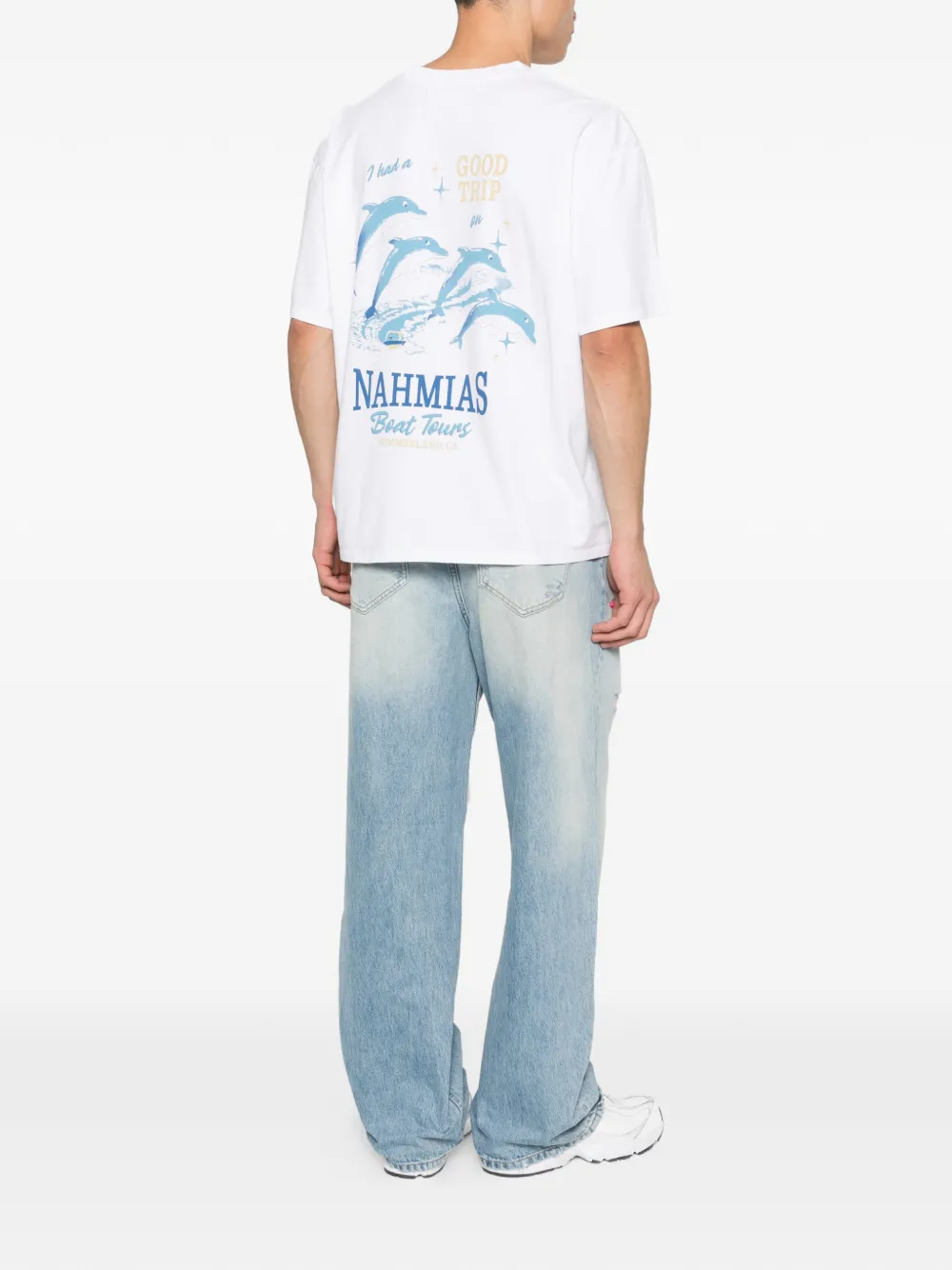 Nahmias printed crew-neck T-shirt - Wit