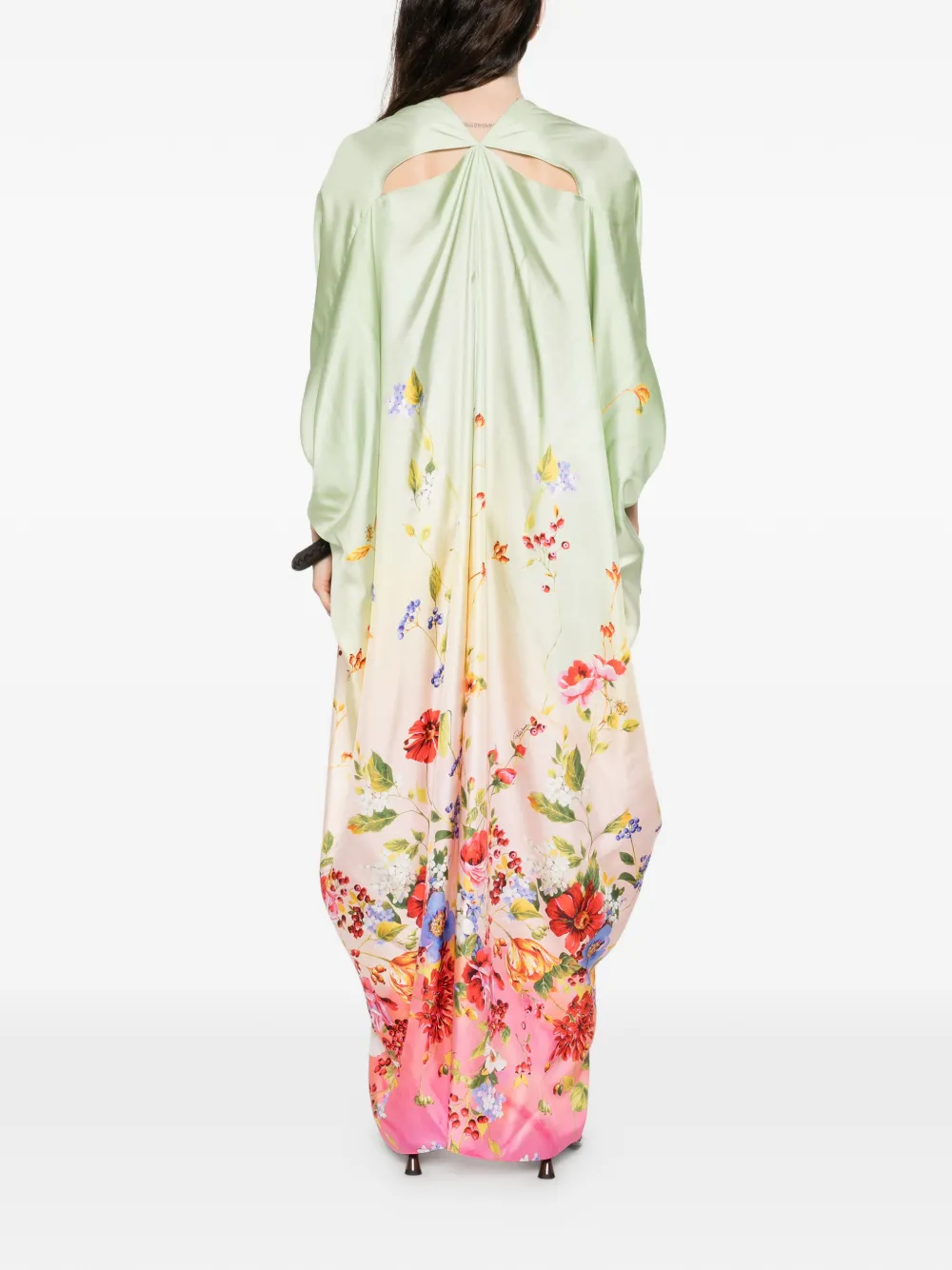 Roberto Cavalli Tuniek met bloemenprint en V-hals Beige