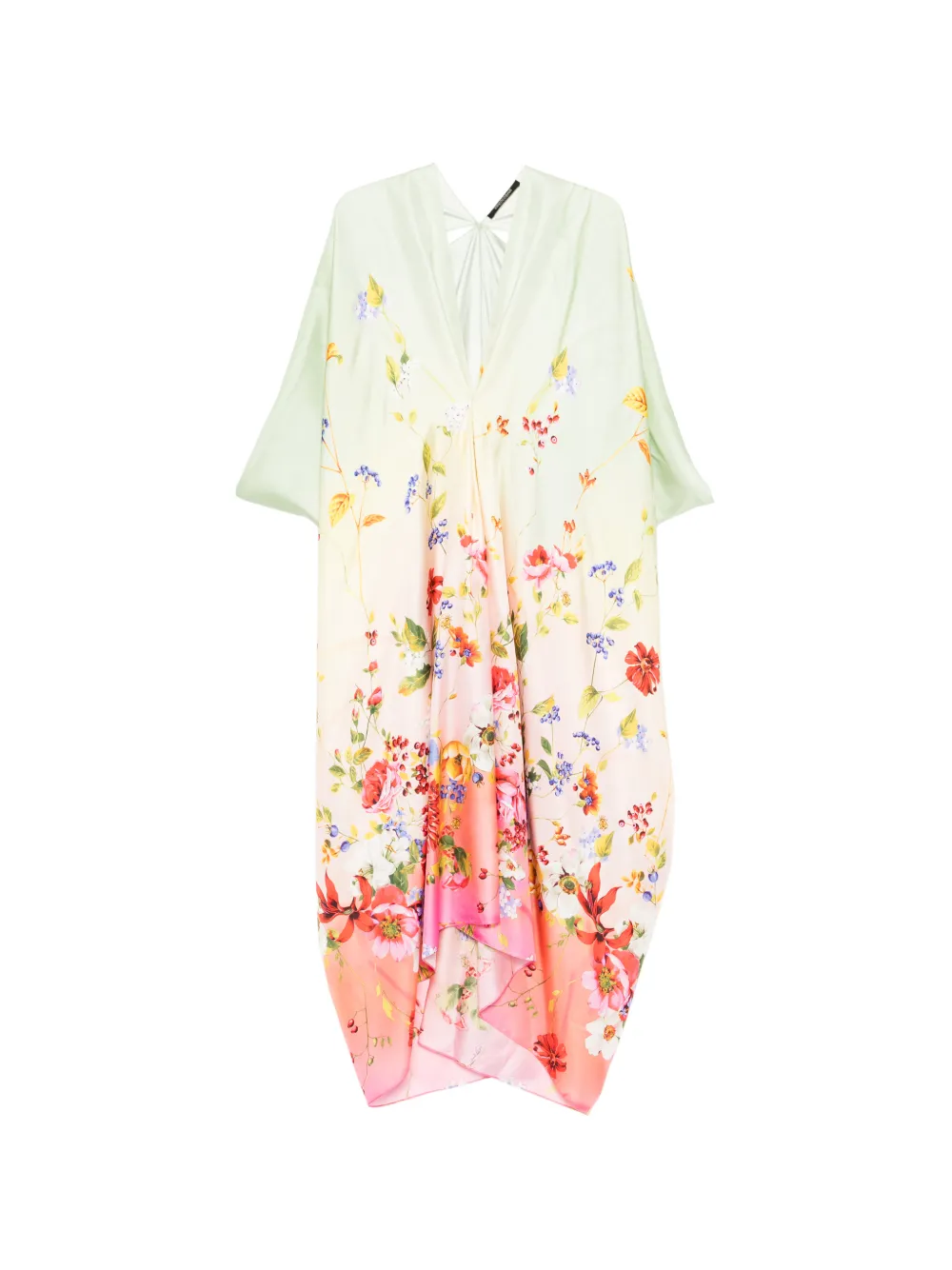 Roberto Cavalli floral V-neck kaftan - Toni neutri