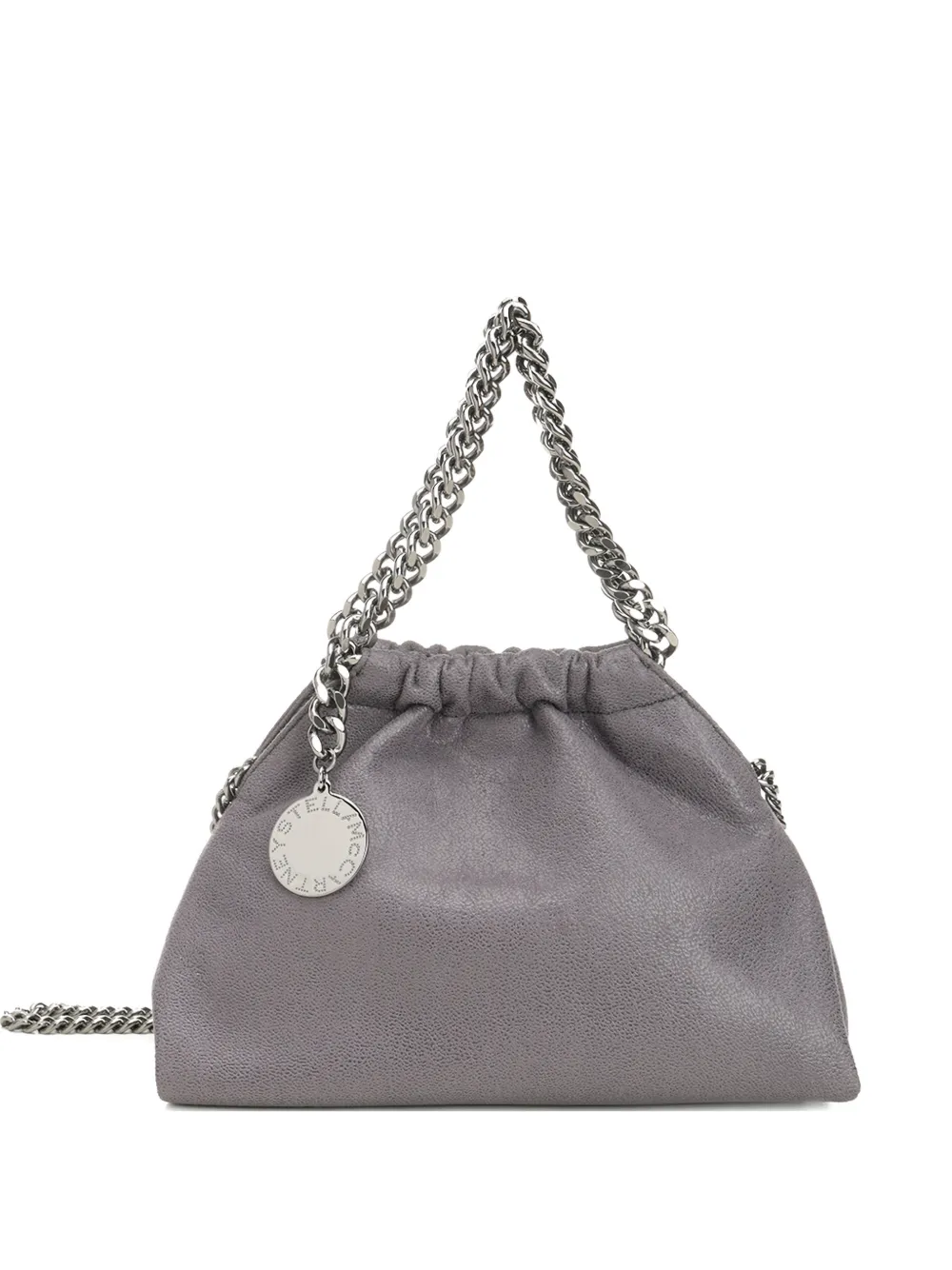 Stella Mccartney Chain Charm Crossbody Bag In Gray