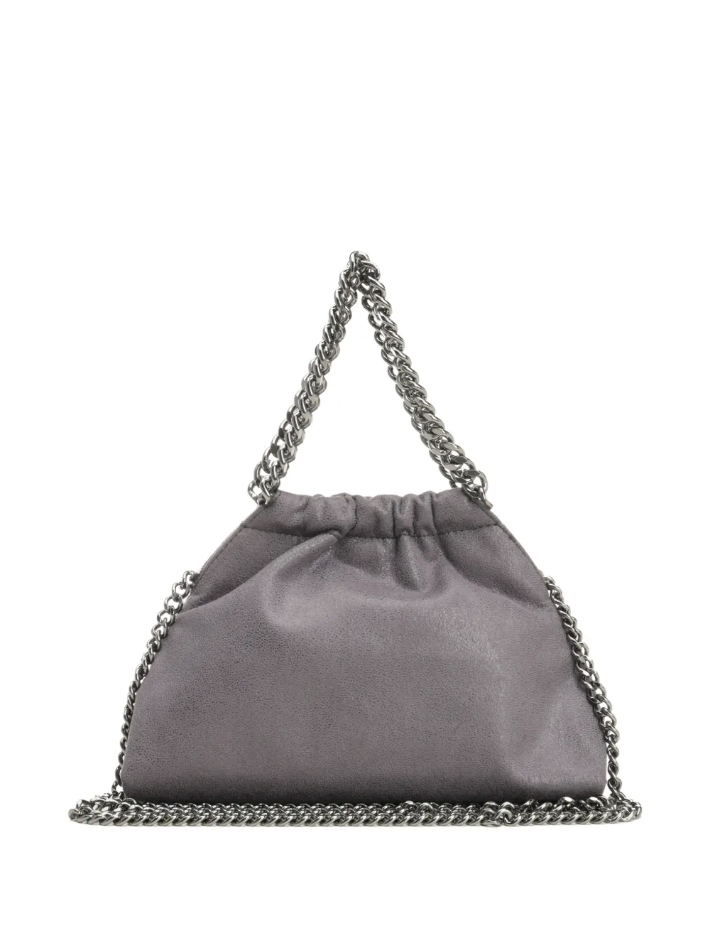 Stella Mccartney Chain Charm Crossbody Bag In Gray