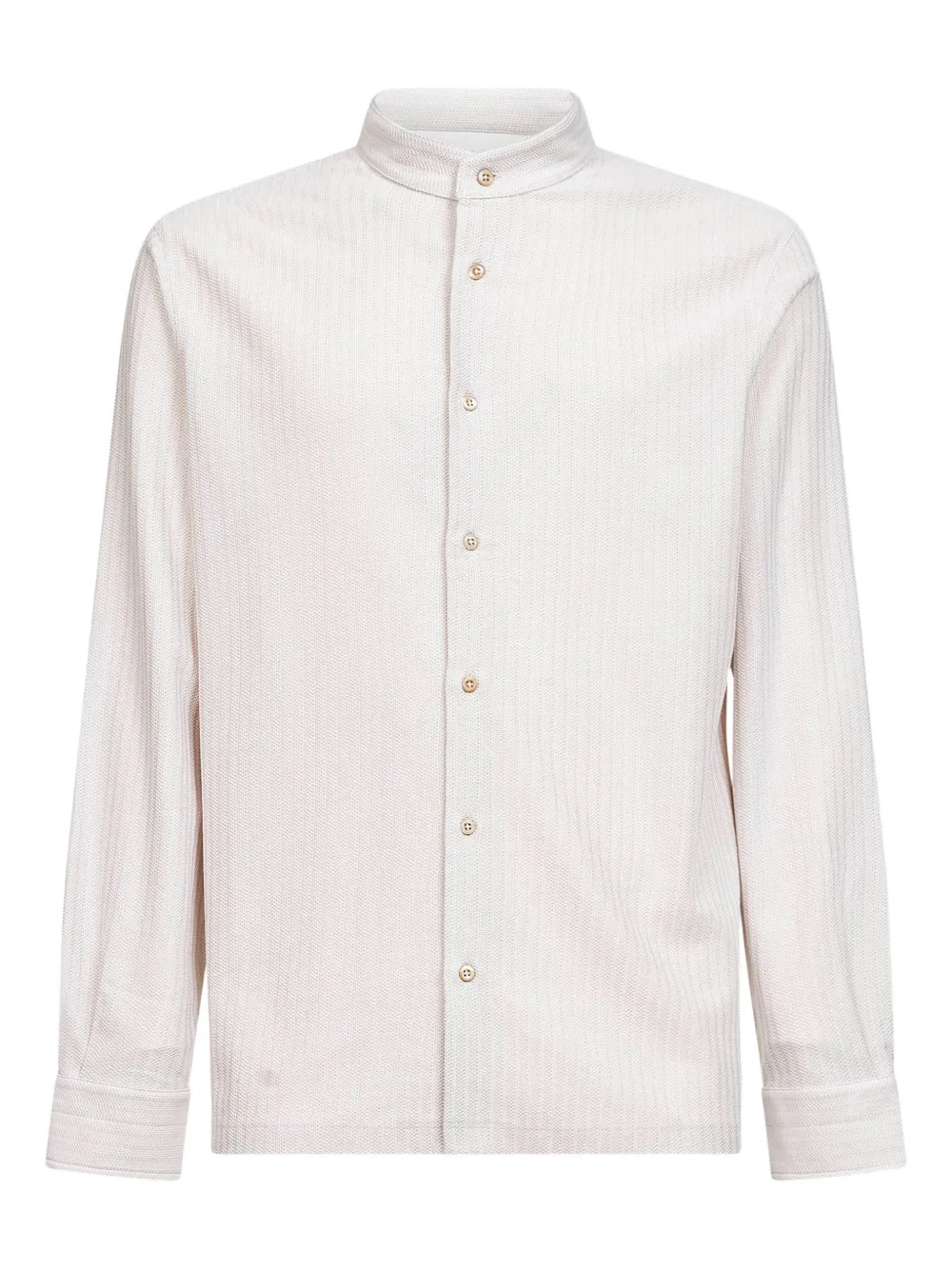 Brunello Cucinelli mandarin collar long-sleeves shirt - Neutrals