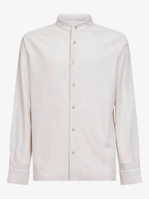 Brunello Cucinelli camisa con cuello mao