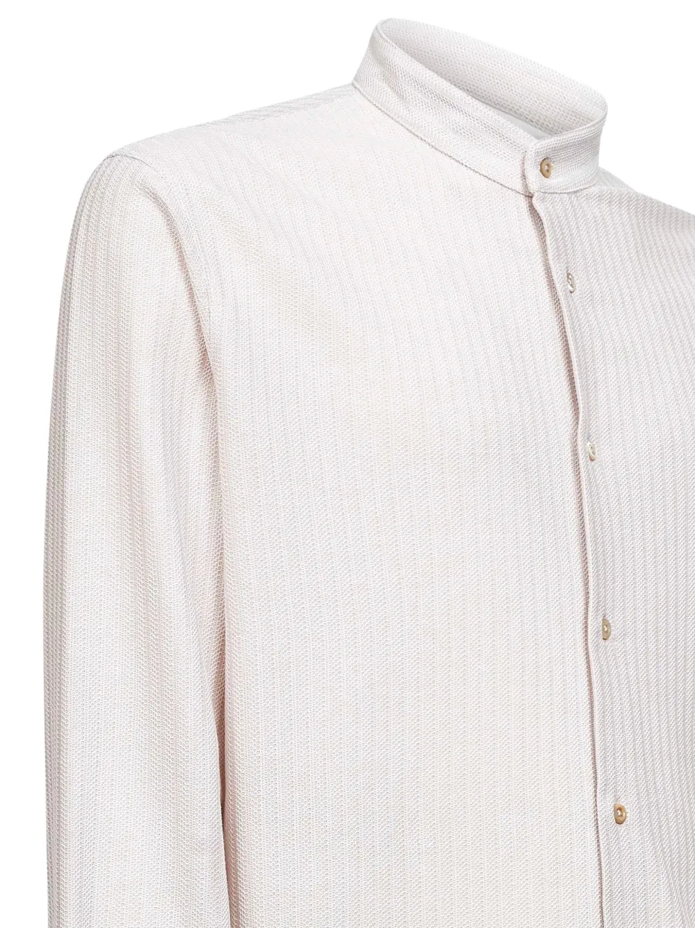 Mandarin Collar Long-Sleeves Shirt