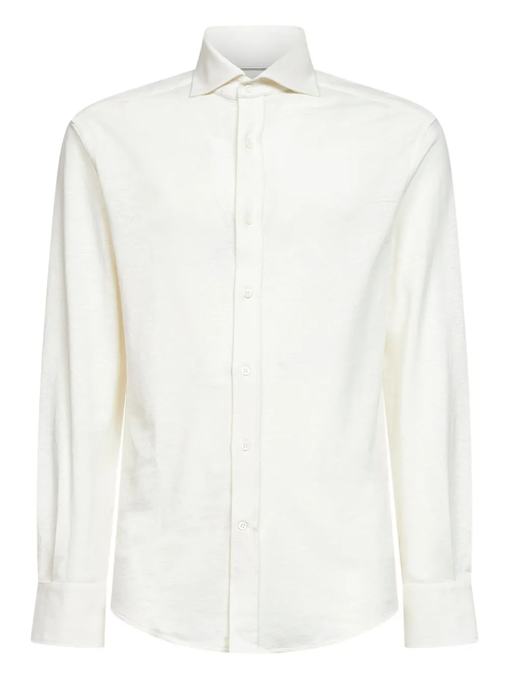 Brunello Cucinelli mother-of-pearl button long-sleeve shirt - Toni neutri