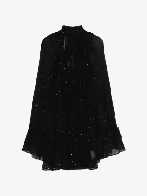 STAUD Roux pleated ruffled mini dress