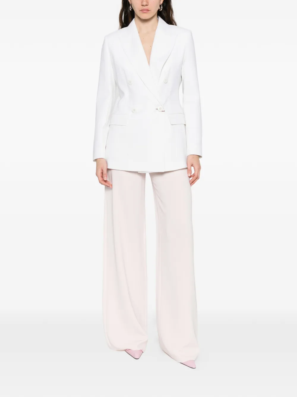 Max Mara belt straight trousers - Roze