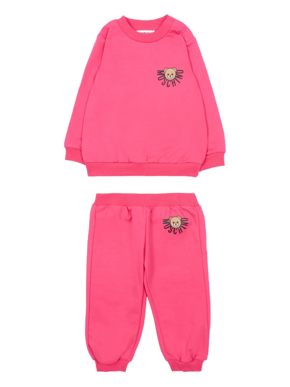 Moschino Kids teddy-print tracksuit set - Rosa