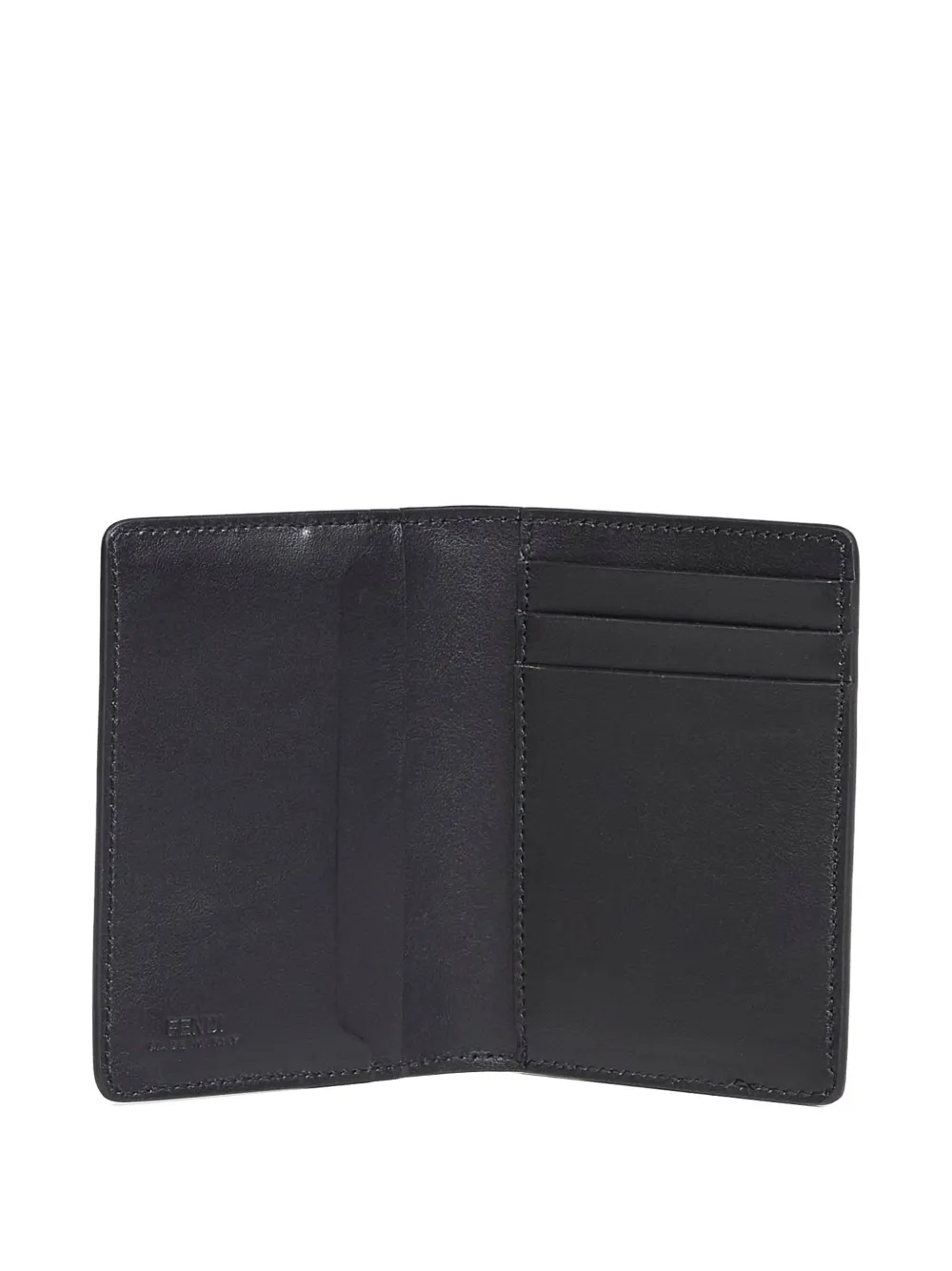  Fendi Squared Ff-detail Bifold Wallet - Black 