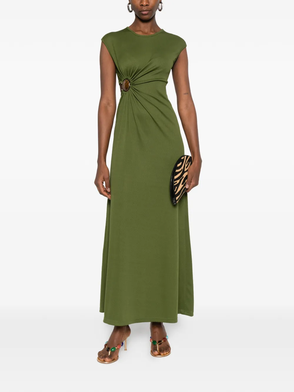 Christopher Esber Maxi-jurk met uitgesneden details en ringdetail Groen