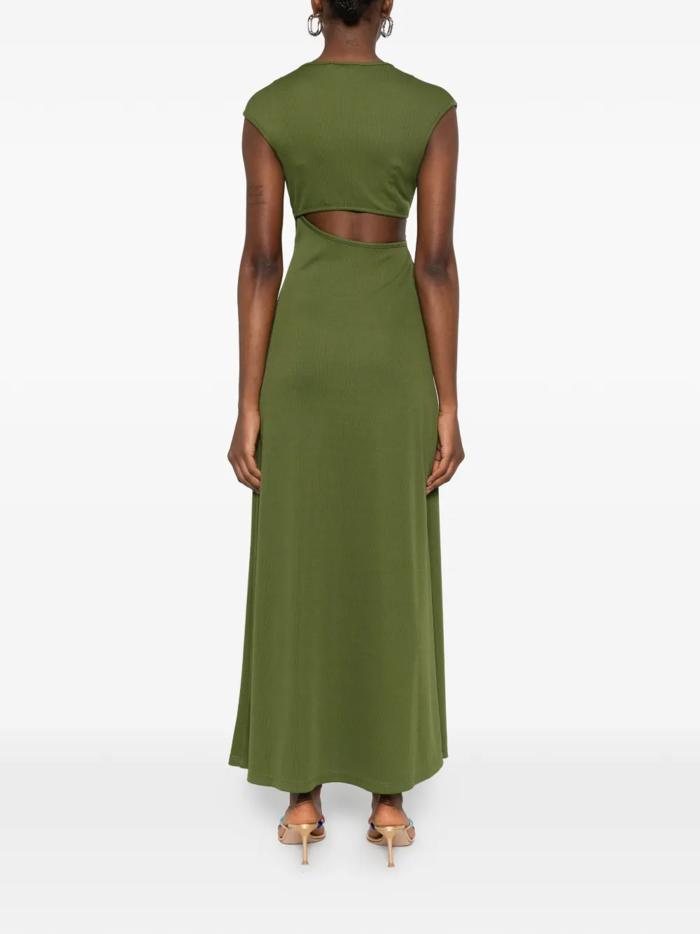 Christopher Esber Maxi-jurk met uitgesneden details en ringdetail Groen