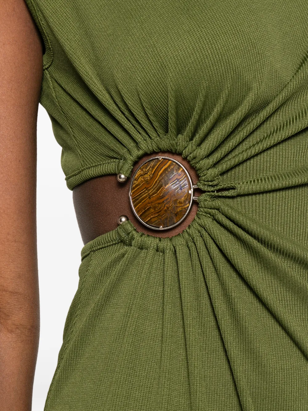 Christopher Esber Maxi-jurk met uitgesneden details en ringdetail Groen